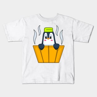 Penguin Bathe Bathtub Kids T-Shirt